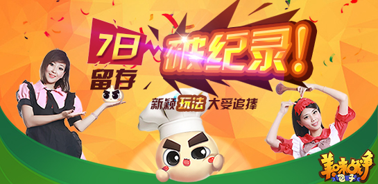 《美味战争》7日留存破记录 新颖玩法大受追捧