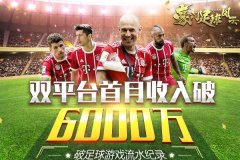 首月流水超6000万 《豪门足球风云》开辟体育手游
